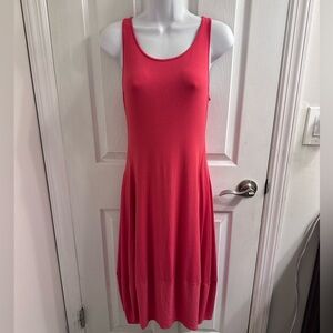 EILEEN FISHER Coral Sleeveless Knit Maxi Dress Size XS